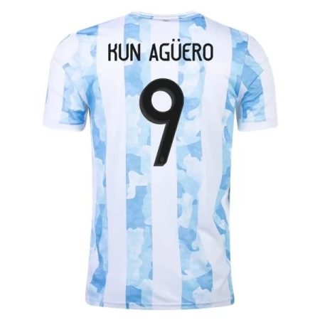 Camisolas de Futebol Argentina Kun Agüero 9 Principal 2021